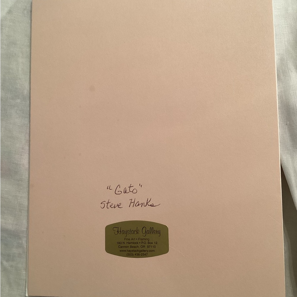 Signed Steve Hanks “Gato” Print - Picture 2 of 2